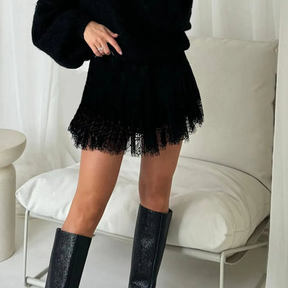 Skortsy Lace Mini Skort